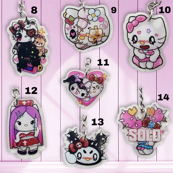 Alt Kitty Keychains - Picture 5 of 5